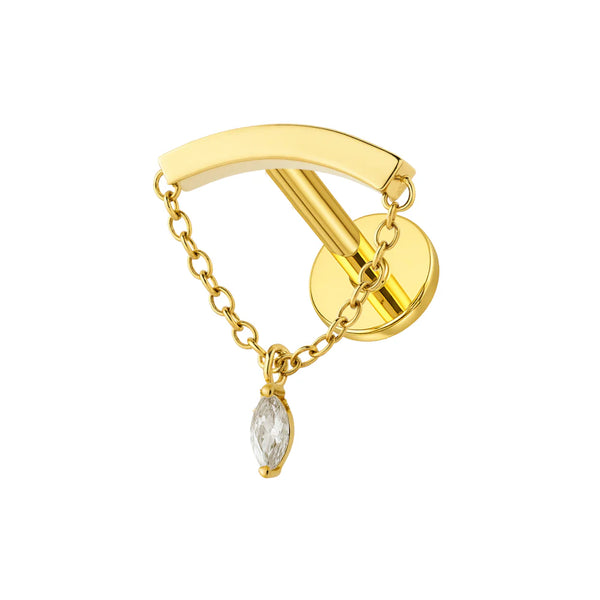 Teardrop Chain Hidden Earring