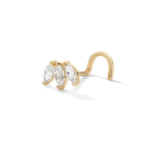 Crown L-Shape Nose Stud