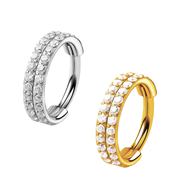 Domino Hoop Earring