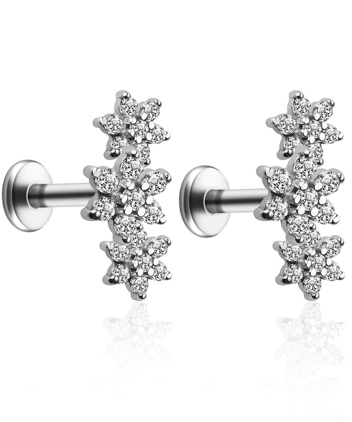 Triple Flower Earring