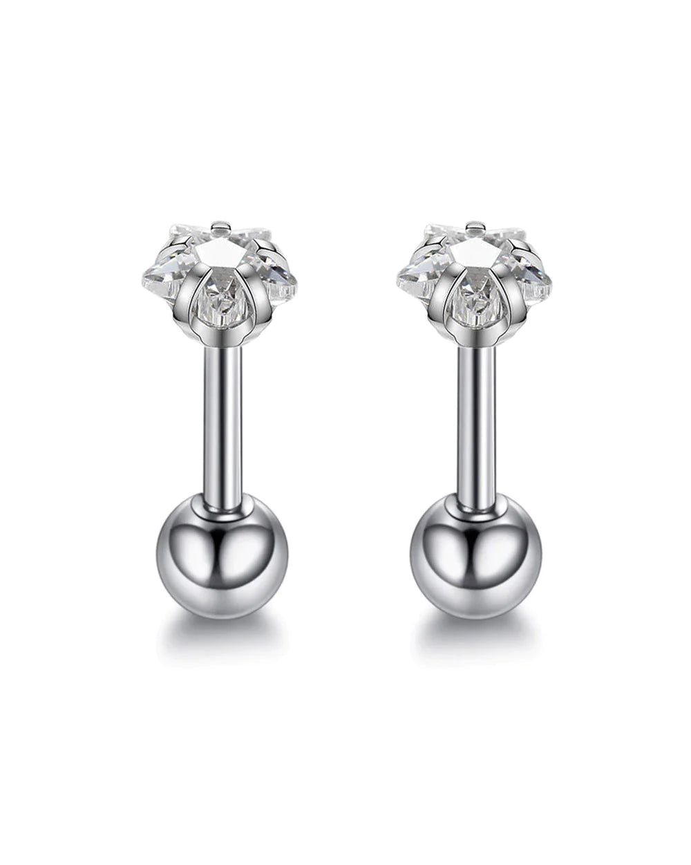 Crystal Round Back Earring