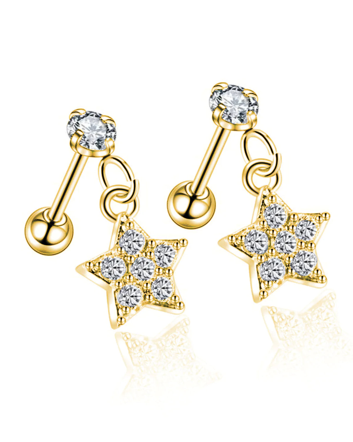 Dropped Star Earring