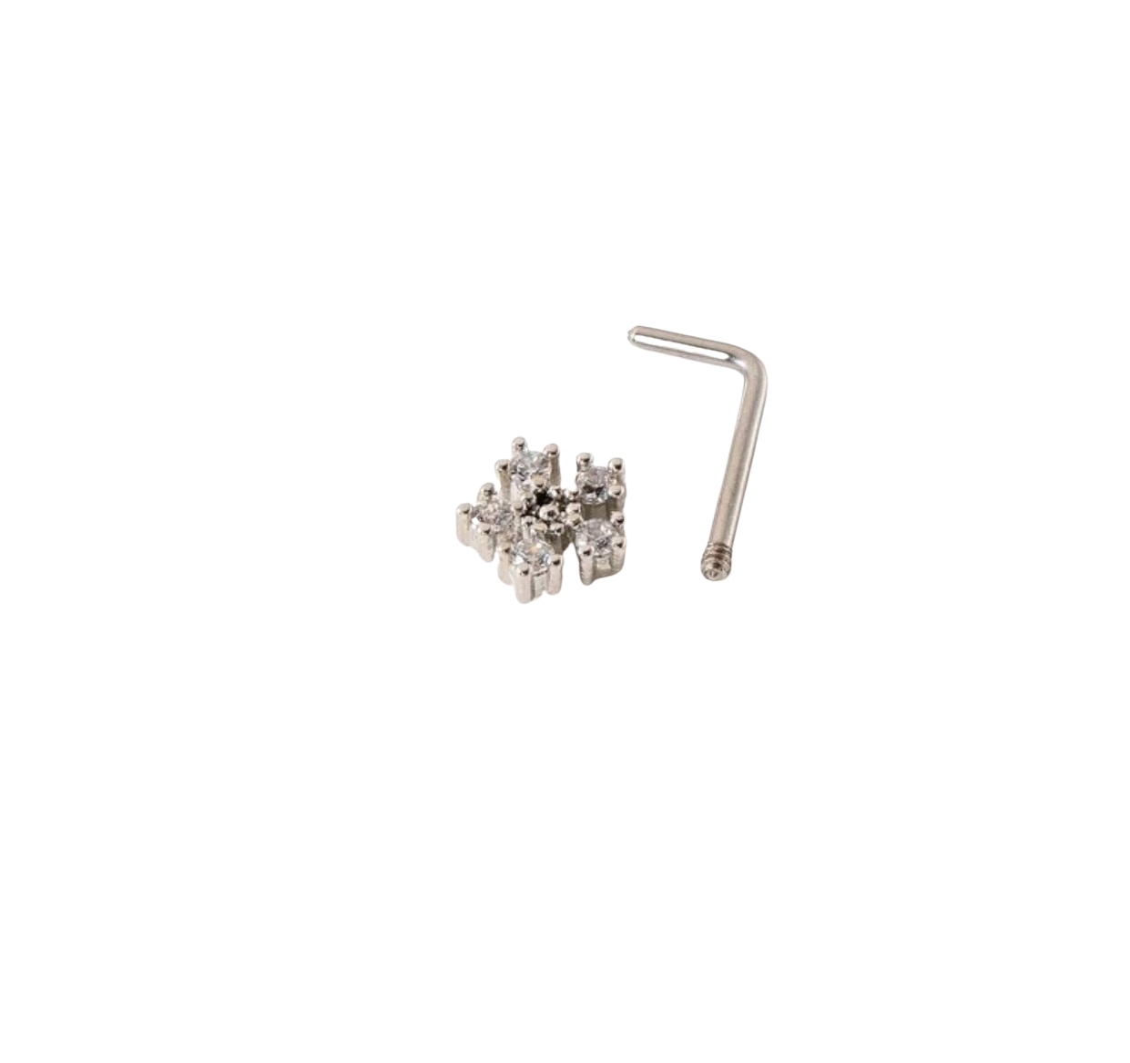 Floral (L Shape) Nose Stud