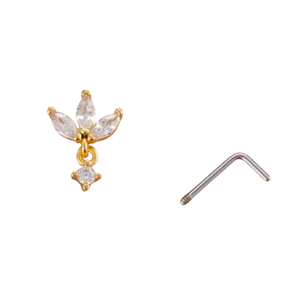 Clover (L Shape) Nose Stud