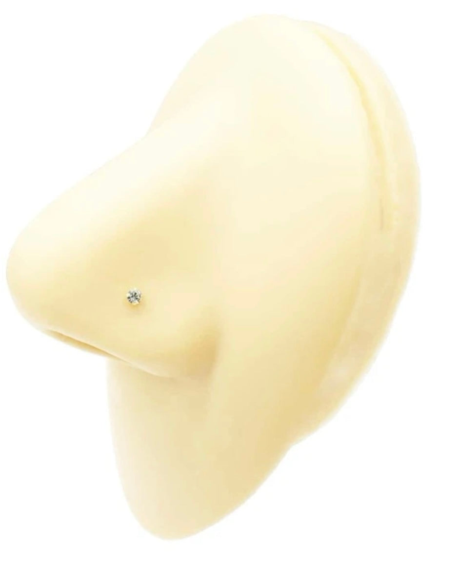 L Shape (18K Gold) Nose Stud