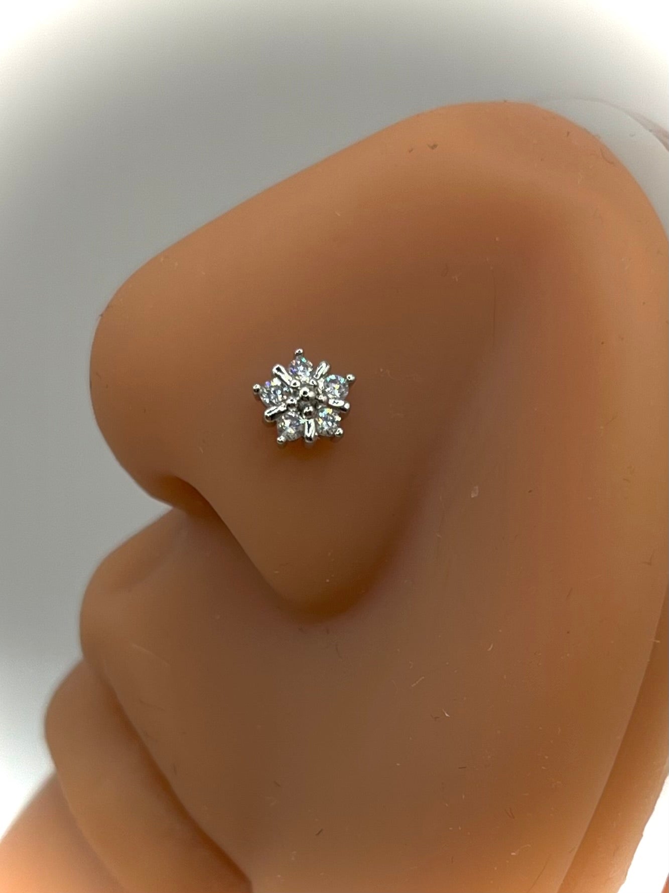 Floral (L Shape) Nose Stud