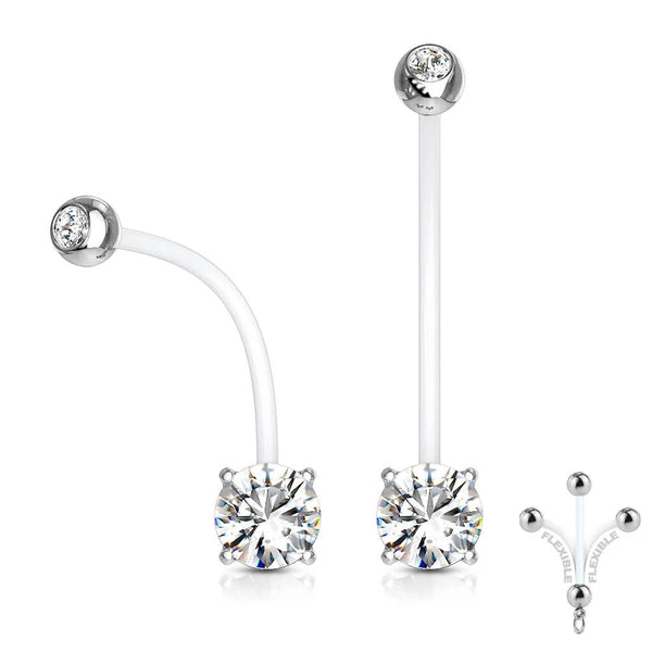 Crystaled Pregnancy Belly Button