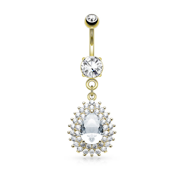 Dropped Diamond Belly Button