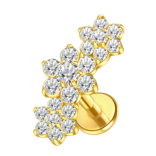 Triple Flower Earring