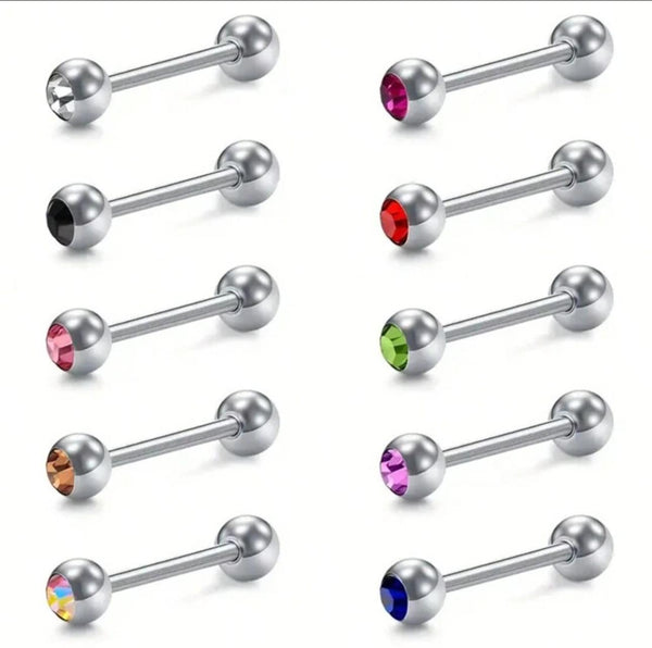 Crystal Tongue Piercing