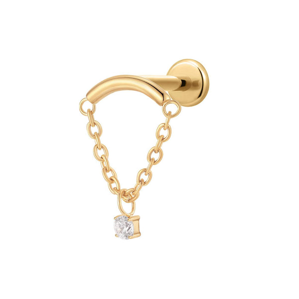 CZ Chain Hidden Earring