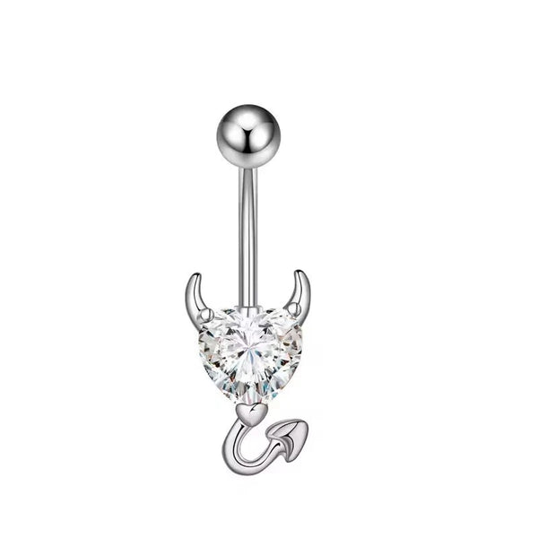 Devil Heart Belly Button